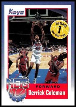 1990-91 Kayo Bryer's New Jersey Nets 4 Derrick Coleman